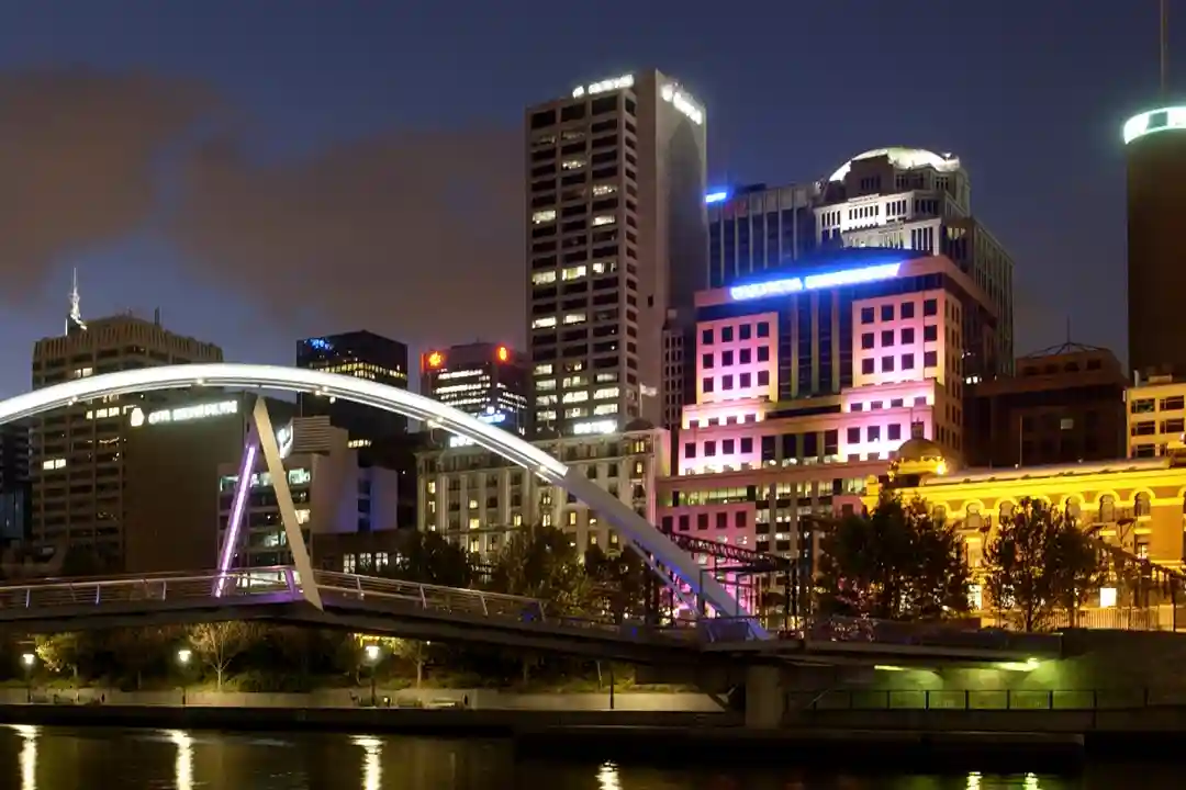 City of Melbourne at night